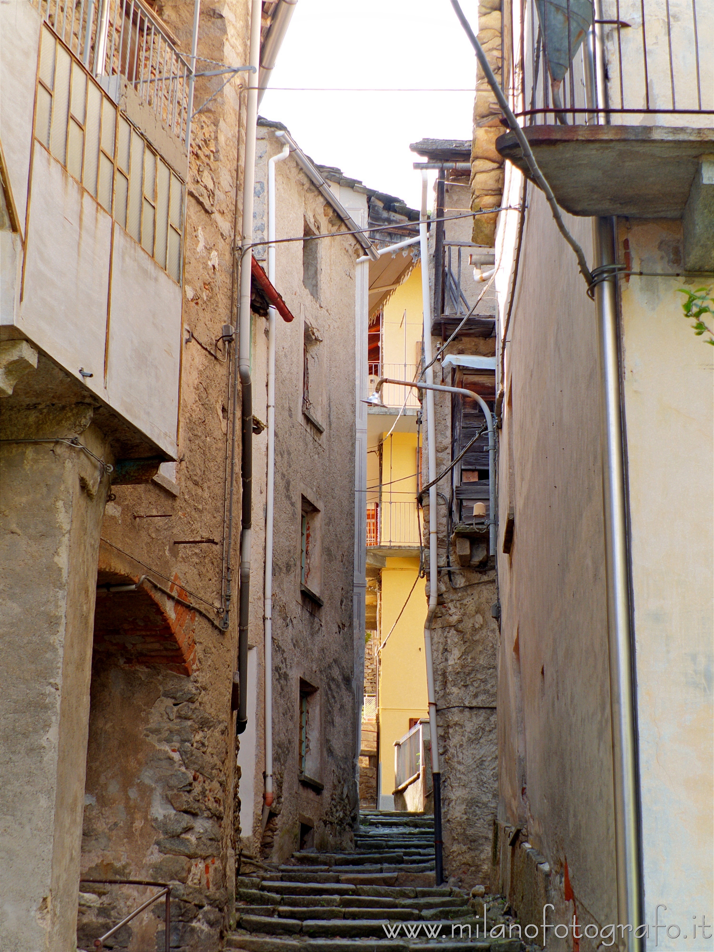 Piedicavallo (Biella, Italy) - Narrow street in the hamlet Montesinaro